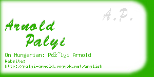 arnold palyi business card